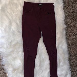 Express maroon jeans